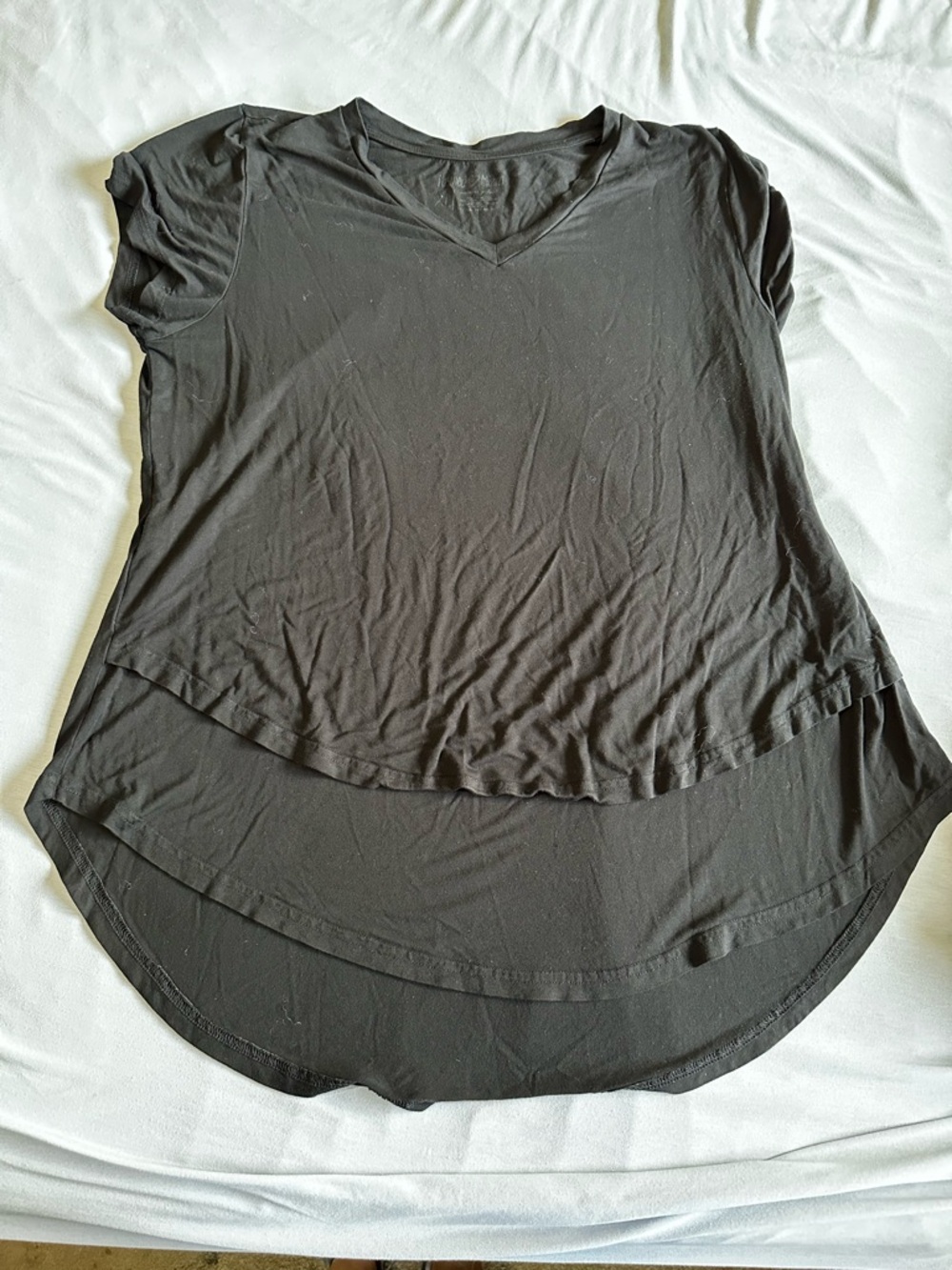 Latched Mama Black Layered V-Neck Tunic